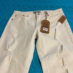 Lucky Brand Women's Cream Distressed Jeans